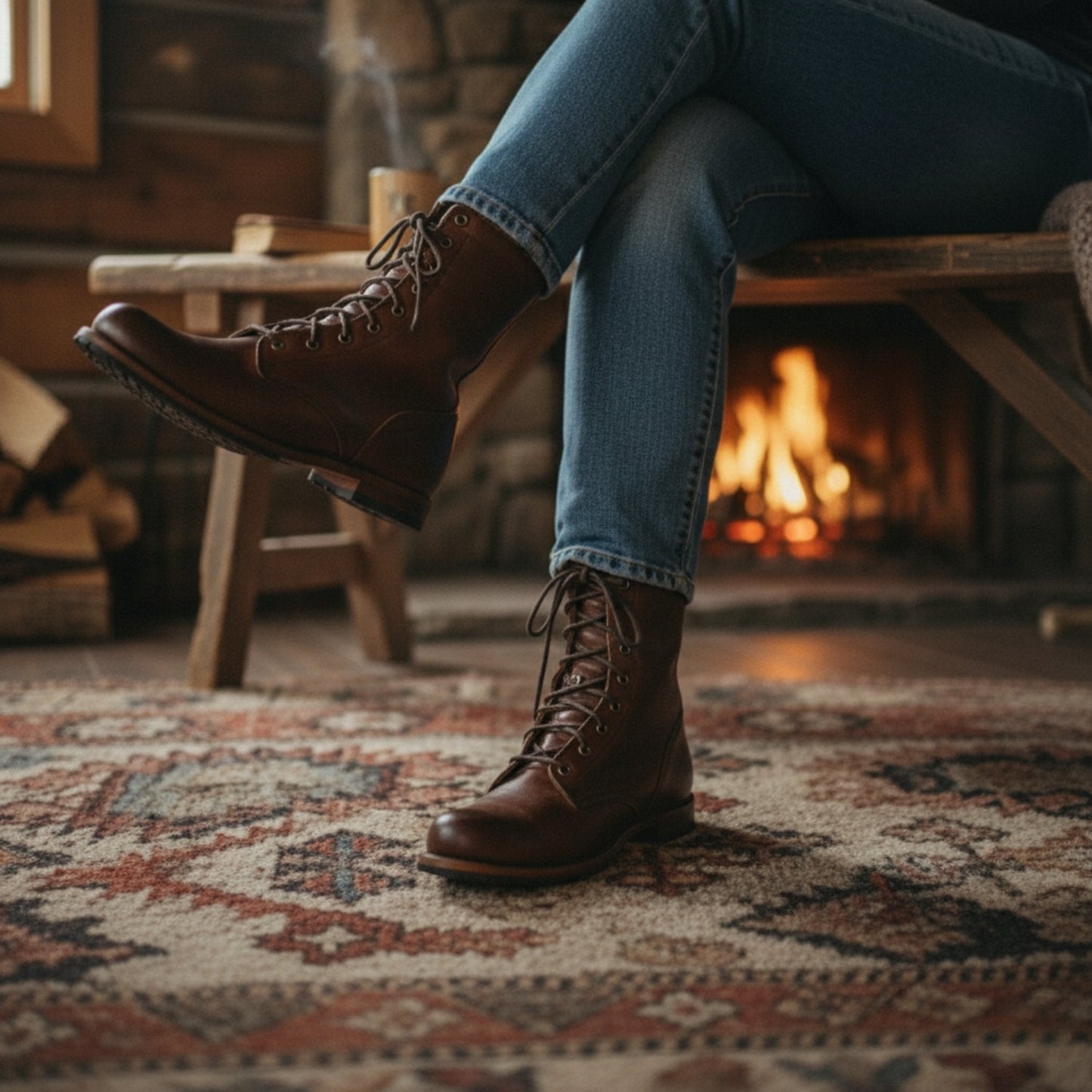 Olina | Women's Casual Lace Up Boots