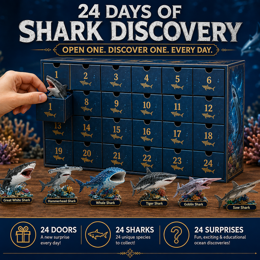 Shark Advent Calendar with 24 Collectible Figures