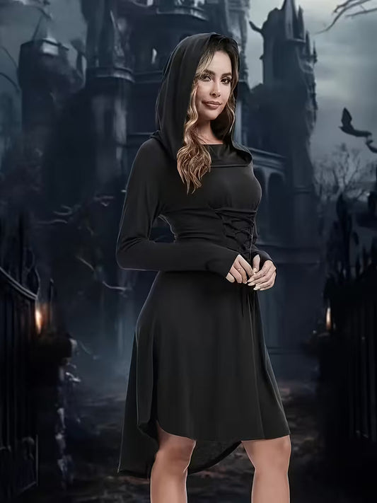 Beatrice | Women's Gothic Hooded Halloween Costume Dress