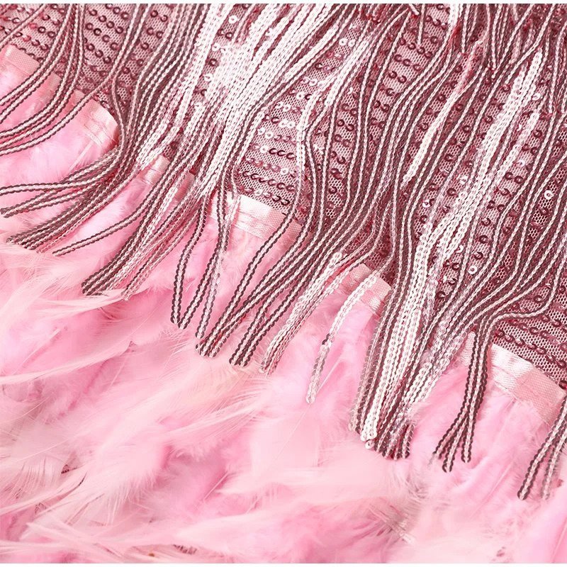Melody | Women's Feathered Party Mini Dress
