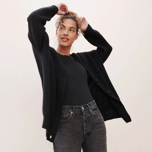 Violet | Women’s Elegant Ribbed Knit Cardigan
