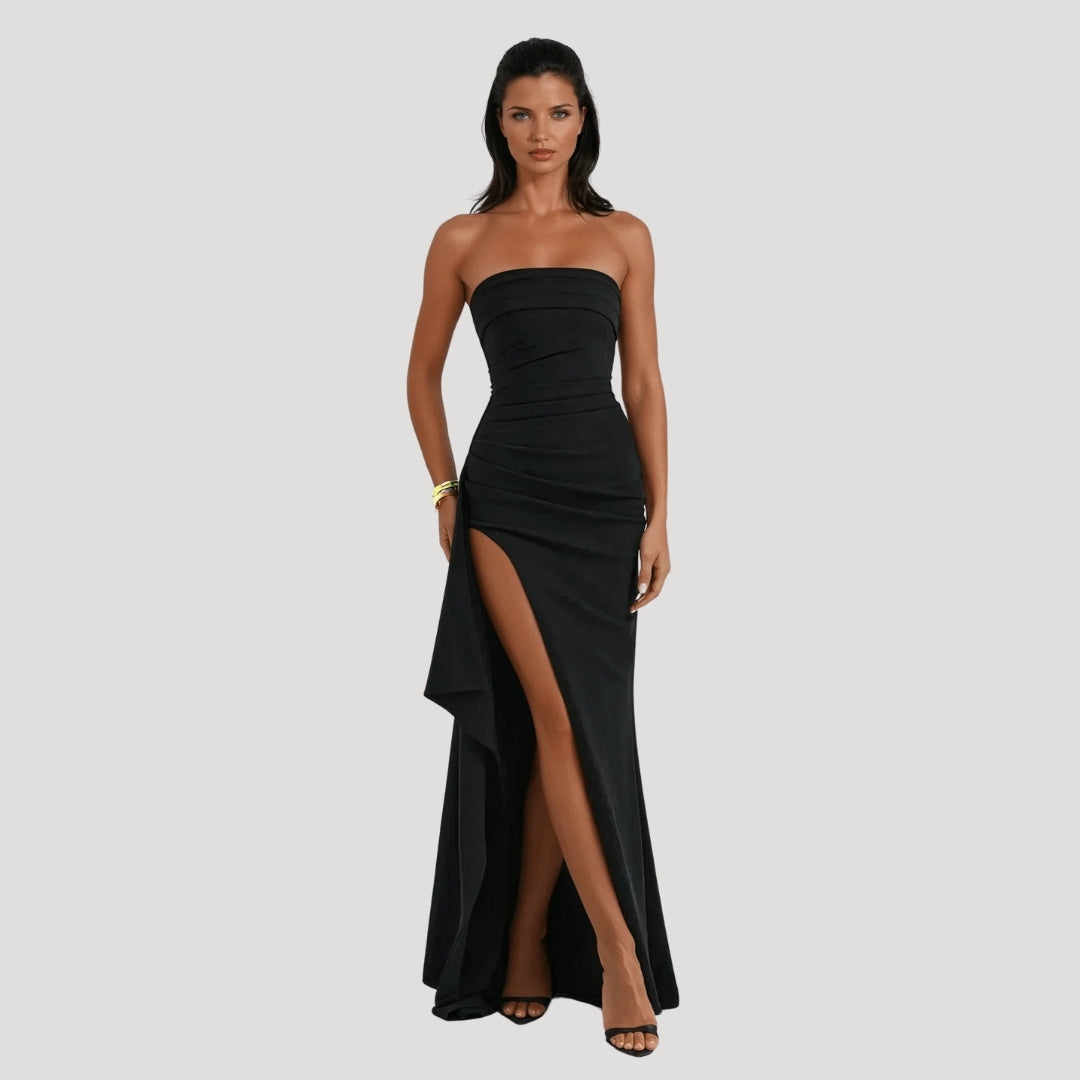 Margot | Women Festive Wedding Guest Strapless Maxi Dress