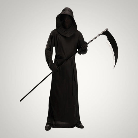 Isaac | Black Halloween Grim Reaper Costume with Hood