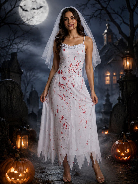 Lydia | Women's Theatrical Halloween Bloody Mary Bride Costume