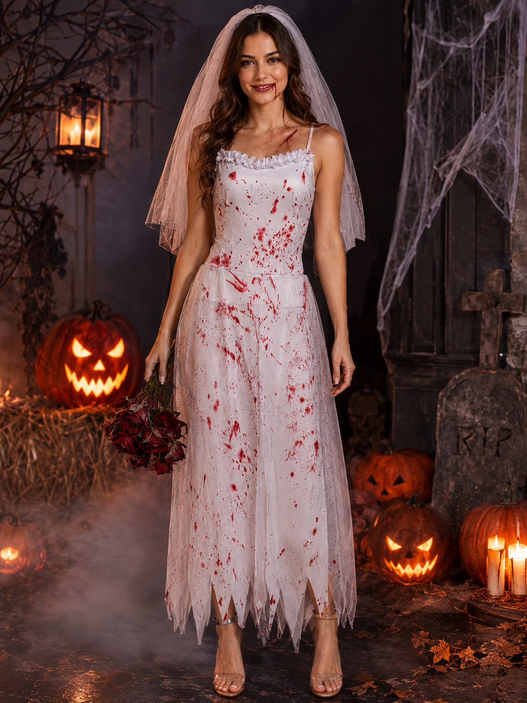Lydia | Women's Theatrical Halloween Bloody Mary Bride Costume