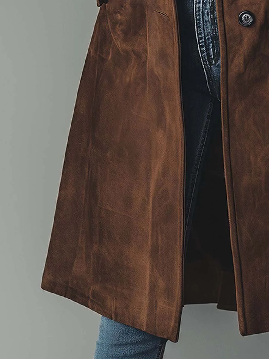 Savannah | Women's Vintage Leather Trench Jacket