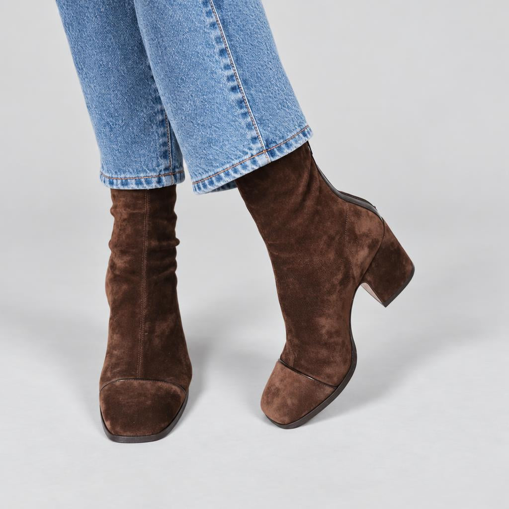 Camilla | Women's Heeled Suede Ankle Boots