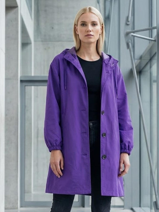 Carolyn | Women's Oversized Water Resistant Hooded Windbreaker Rain Jacket