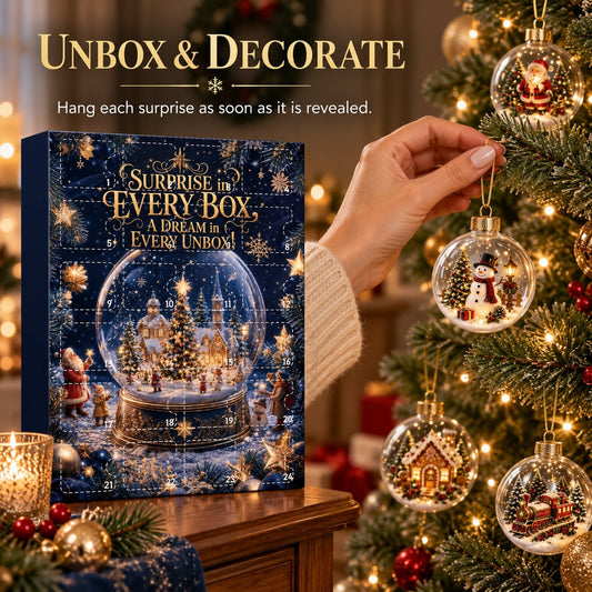 Christmas Bauble Advent Calendar with 24 Festive Ornaments