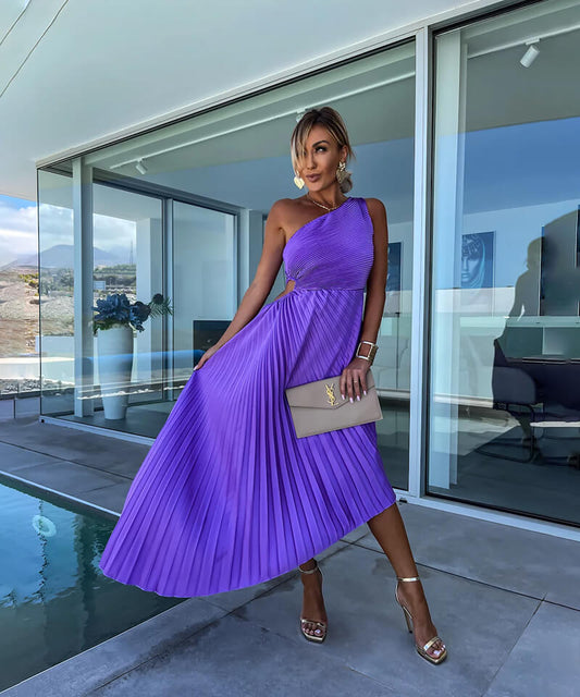 Sienna | Women’s Casual Pleated Wedding Guest Dress