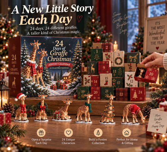 Giraffe Advent Calendar with 24 Unique Collectible Figurines