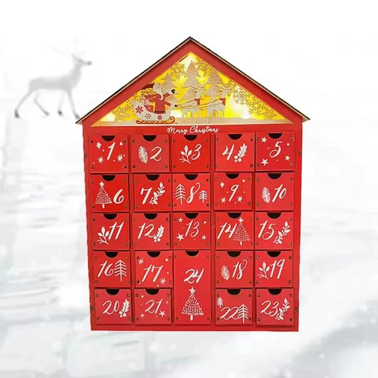 Light-Up Advent Calendar with 24 Drawers