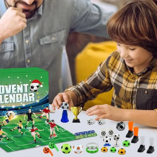 Molly | Children's Christmas Advent Calendar with football figures Interactive Build-Your-Own Soccer Playset