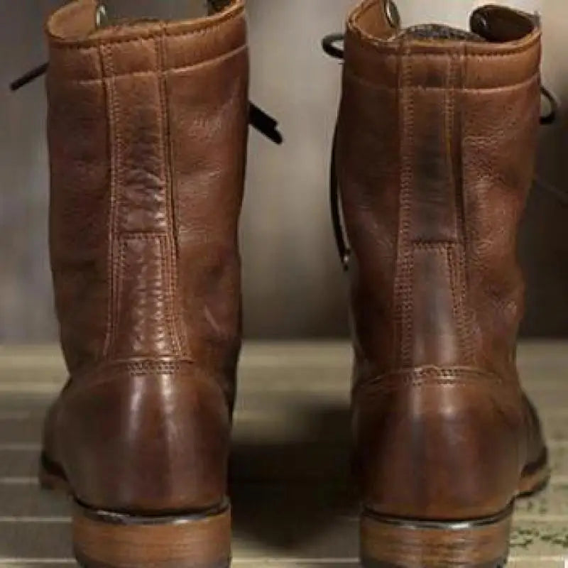 Dakota | Women's Lace-Up Brown Leather Boots