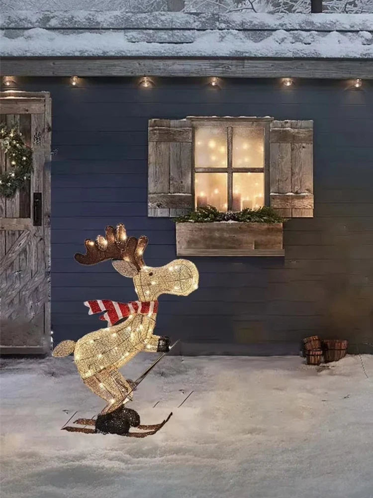Outdoor Christmas Decoration Lit Reindeer Figure