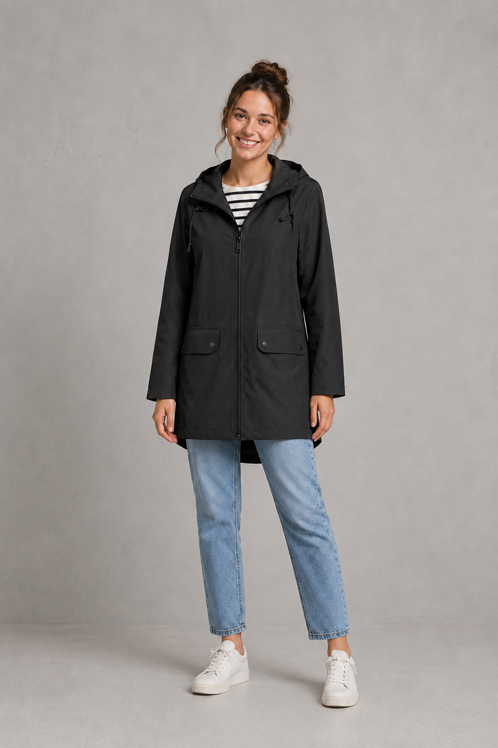 Sienna | Women's Long Waterproof Hooded Rain Coat