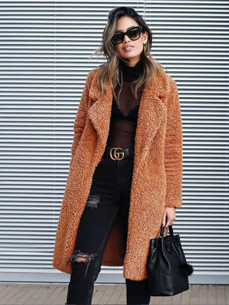 Evelyn | Women's Long Teddy Trenchcoat
