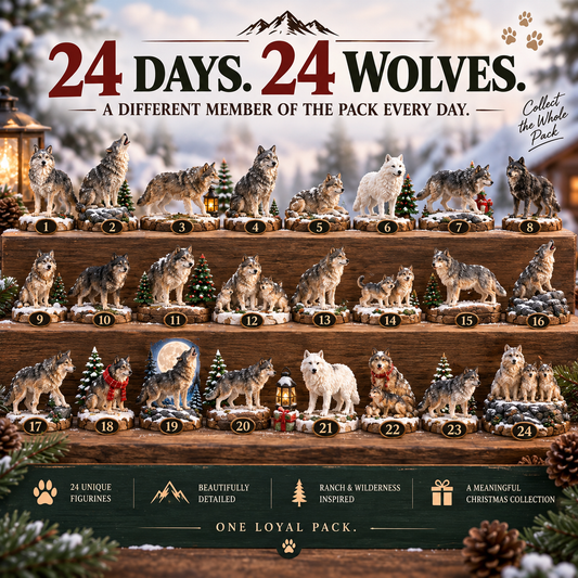 Wolf Advent Calendar with 24 Unique Collectible Figurines