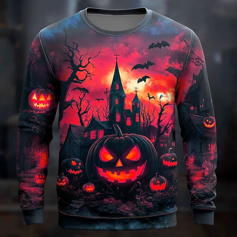 Alexandre | Men's Halloween Graphic Crew Neck Sweatshirt