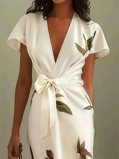 Olivia | Women's Elegant Printed Wrap Dress