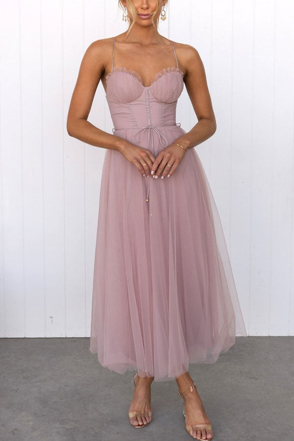 Florence | Women's Elegant Corset Midi Dress