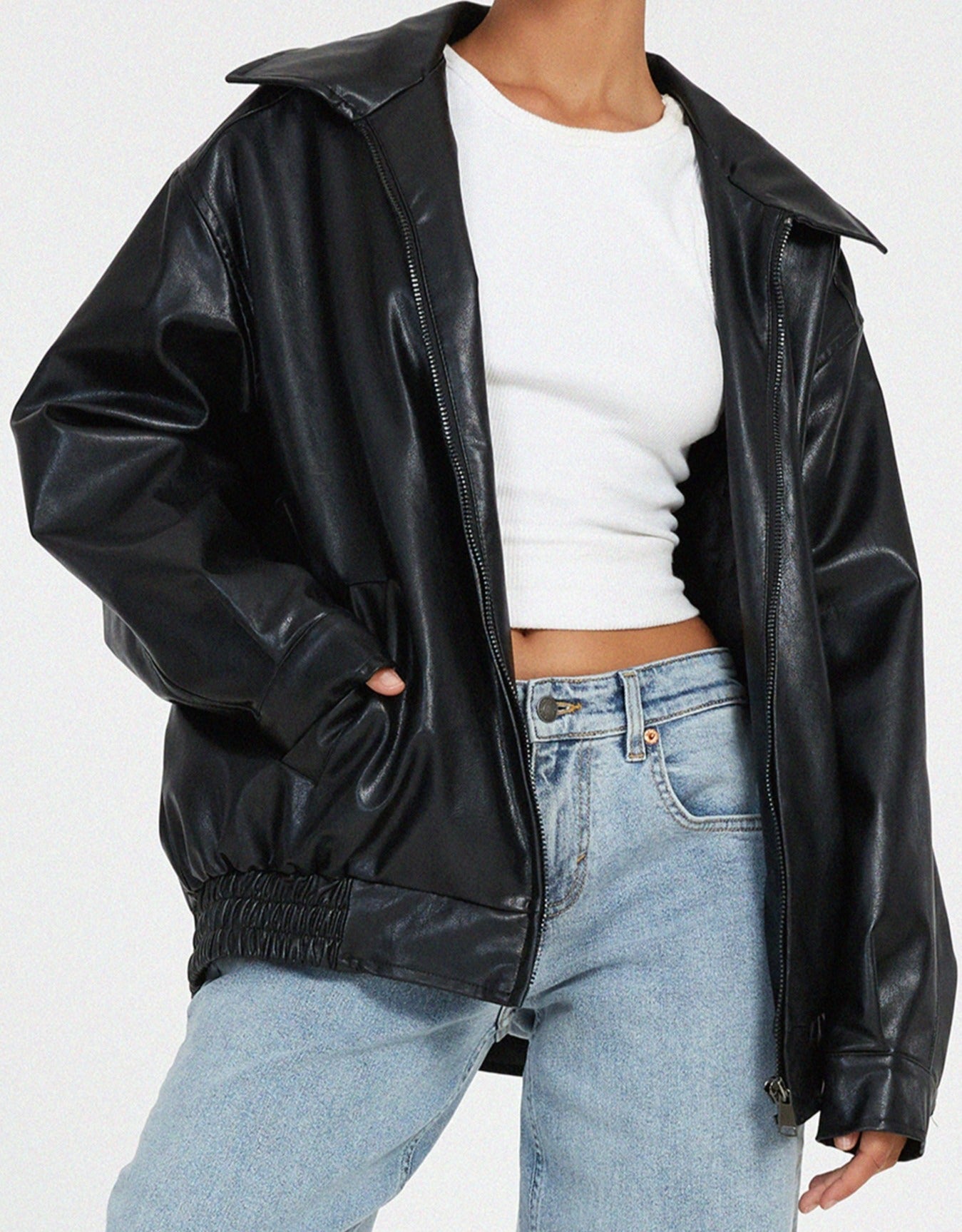 Brooke | Women's Vintage Oversized Leather Jacket