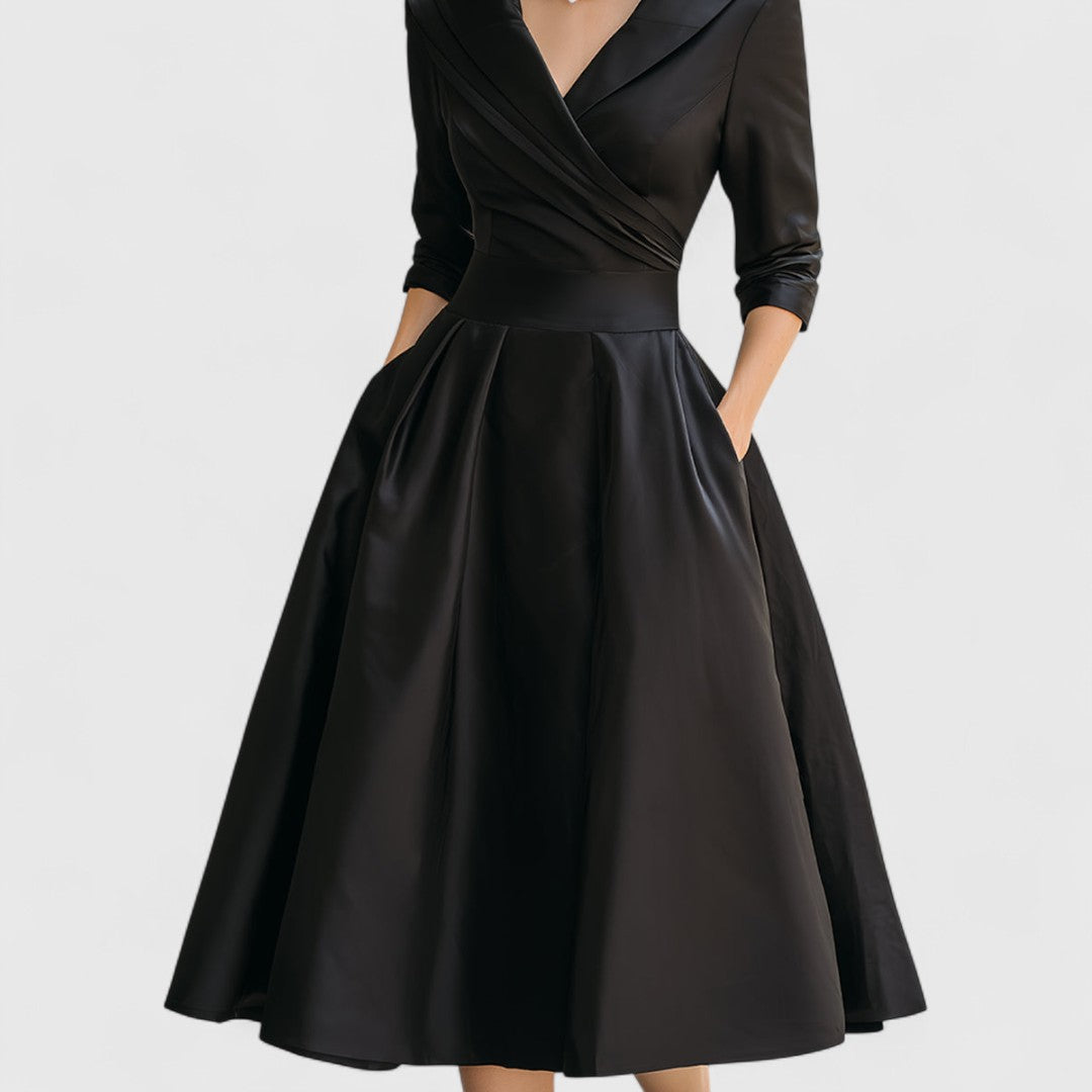 Alice | Women's Elegant Wrap Midi Evening Dress