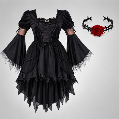 Arabella | Women's Gothic Witch Halloween Costume Dress