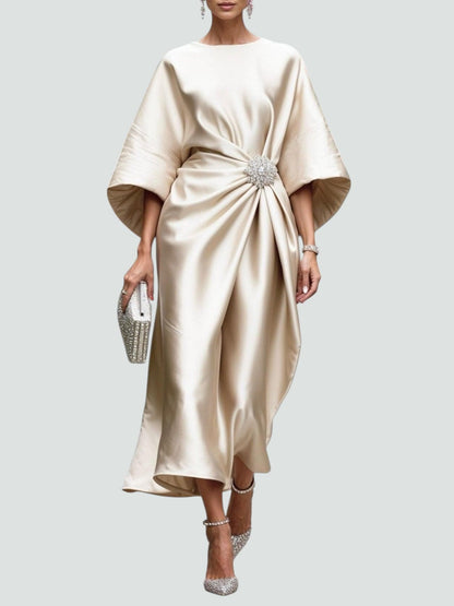 Anna | Women’s Satin Batwing Evening Dress