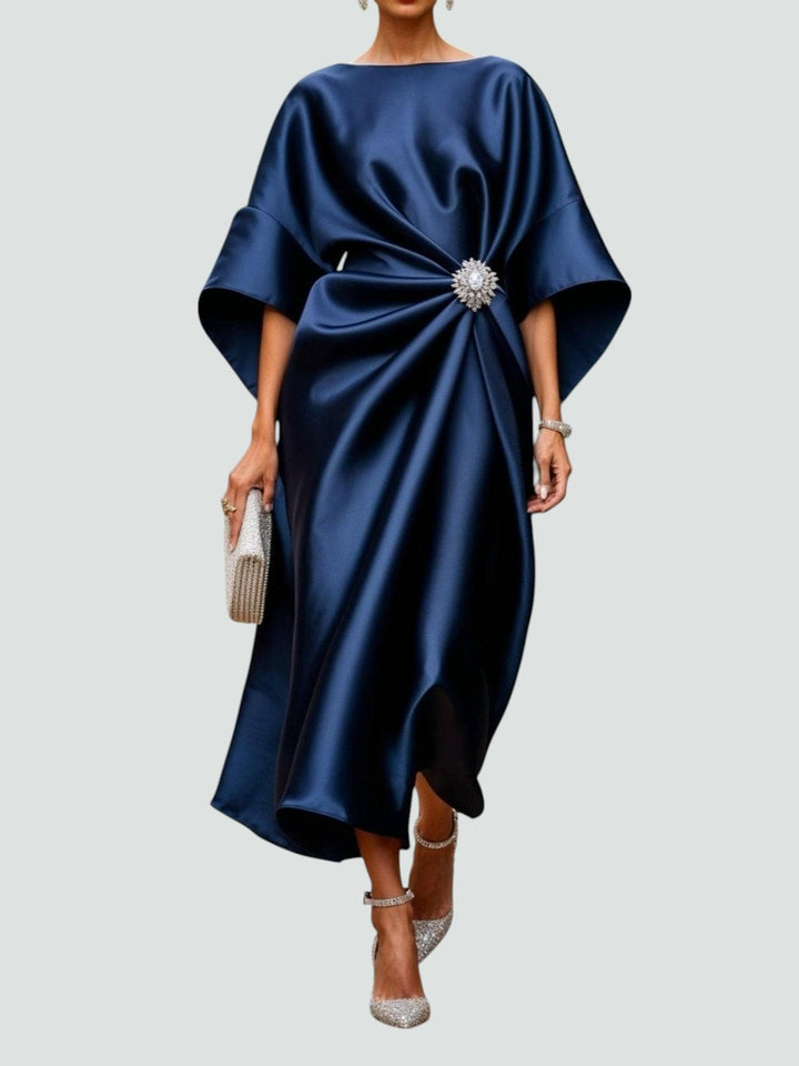 Anna | Women’s Satin Batwing Evening Dress