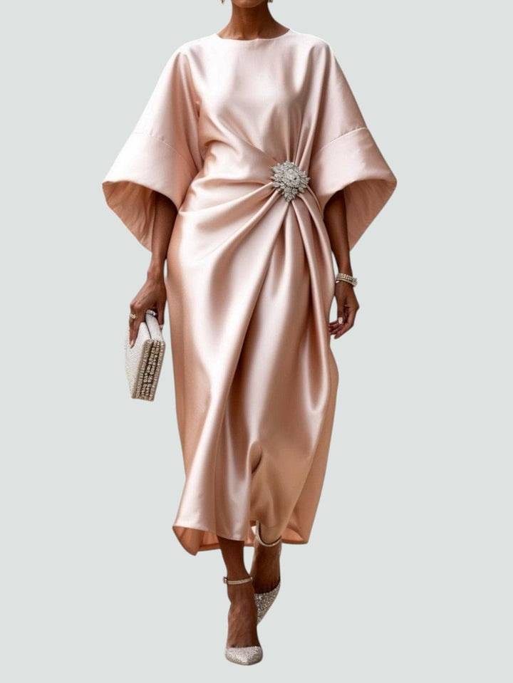 Anna | Women’s Satin Batwing Evening Dress