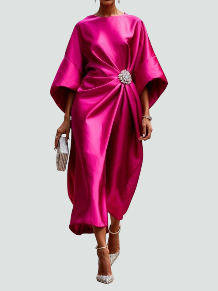 Anna | Women’s Satin Batwing Evening Dress