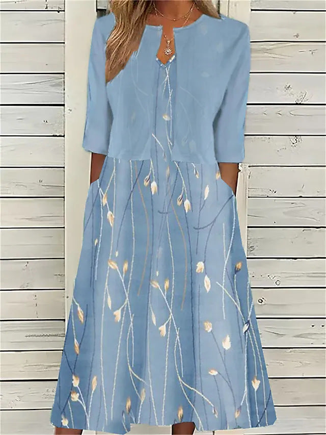 Danica | Women’s Floral Two-Piece Midi Dress