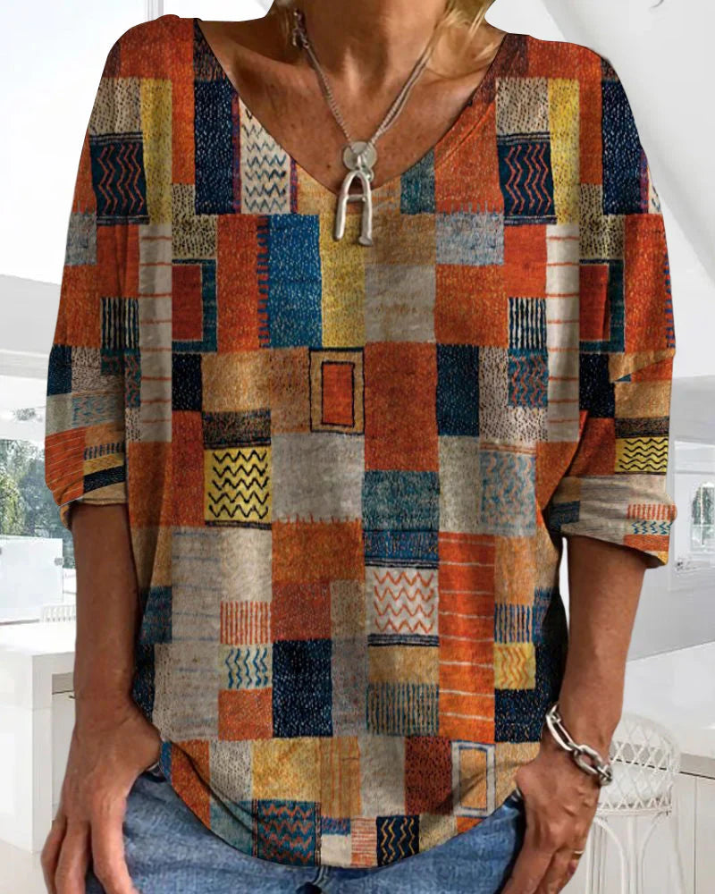 Palmer | Women's Summer Patchwork Tunic Blouse