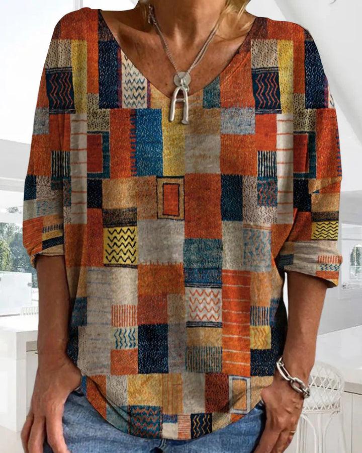 Palmer | Women's Summer Patchwork Tunic Blouse