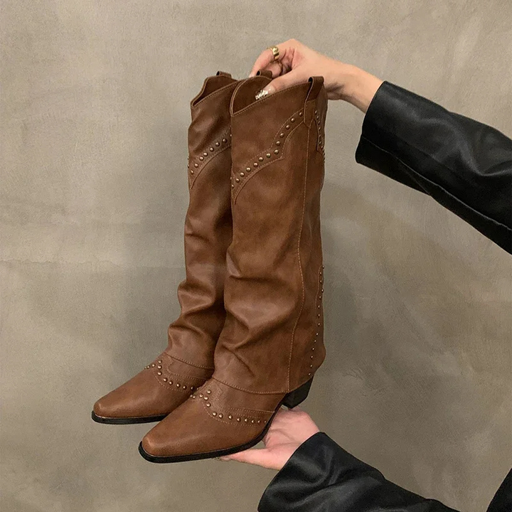 Natalie | Women’s Elegant Studded Cowboy Boots