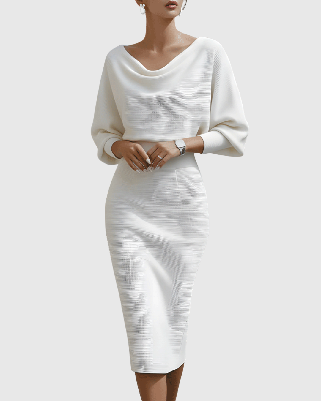 Freya | Women's Summer Draped Midi Dress
