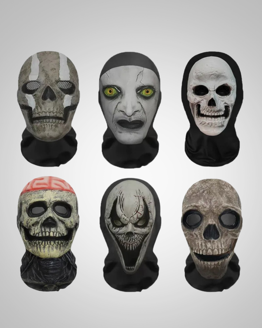 Tristan | Halloween 3D Ghost Face with Mesh and Elastic Fit Mask