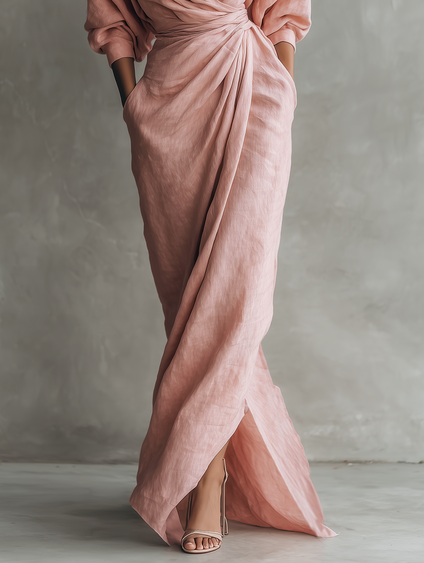 Reese | Women's Minimalist V-Neck Maxi Dress