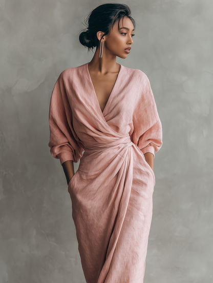 Reese | Women's Minimalist V-Neck Maxi Dress