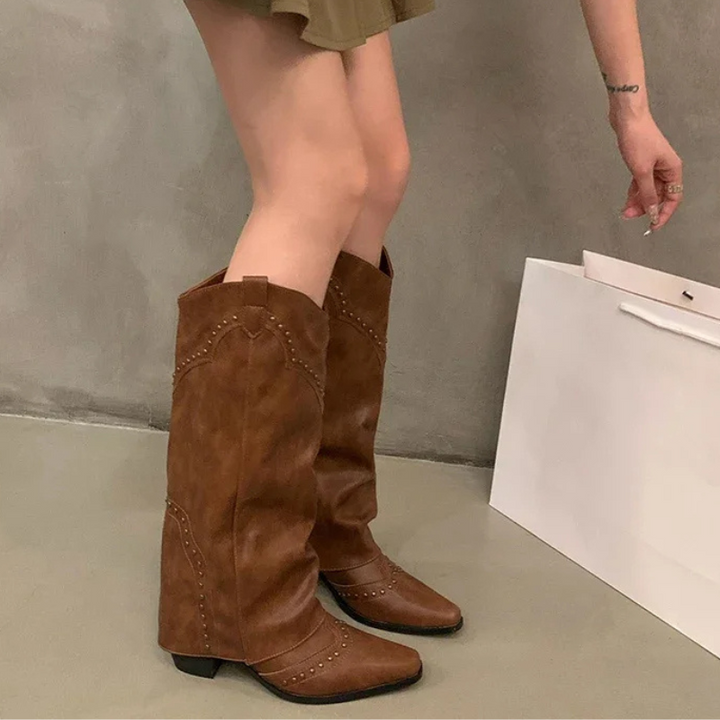 Natalie | Women’s Elegant Studded Cowboy Boots