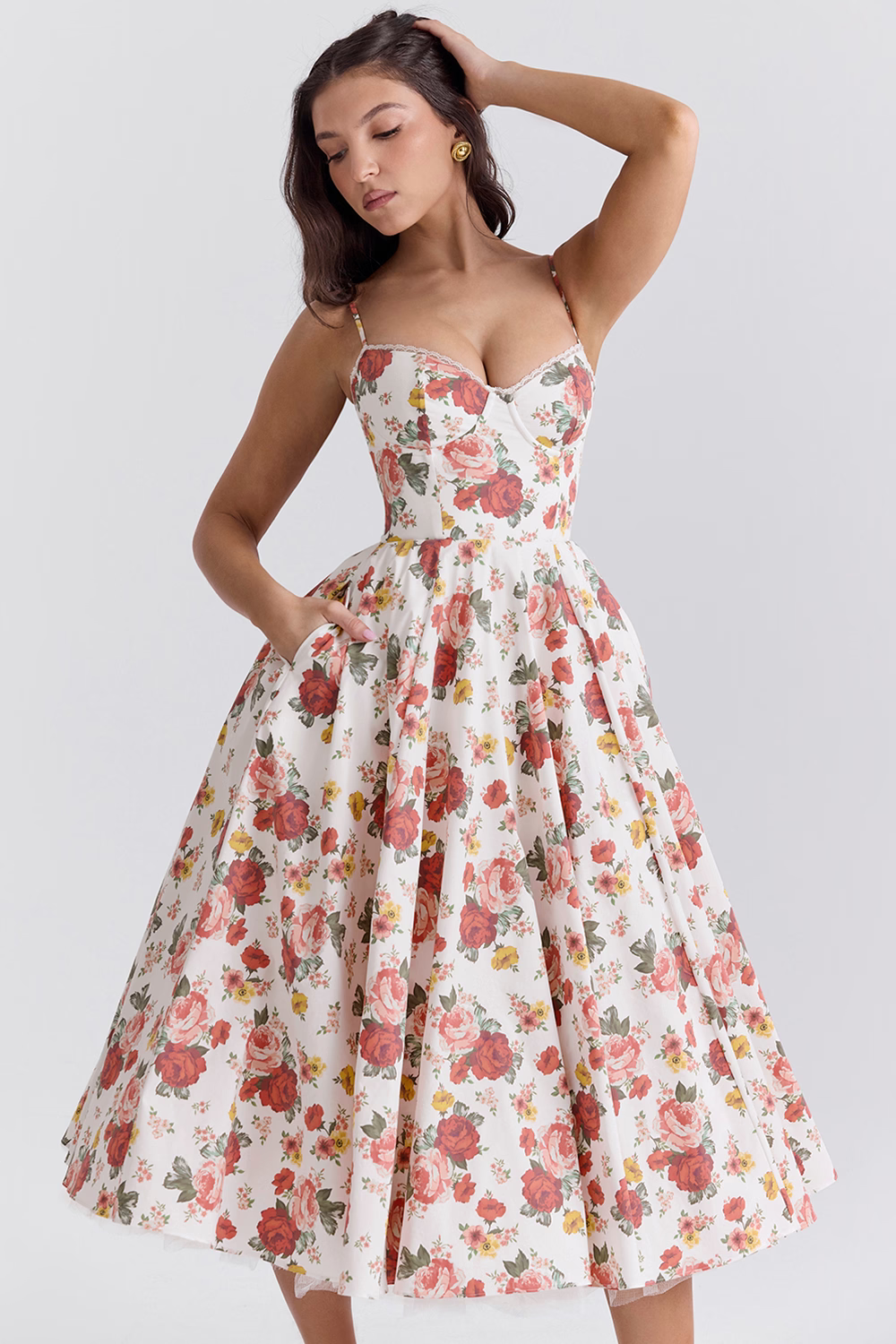 Lucia | Women’s Elegant Wedding Guest Midi Dress