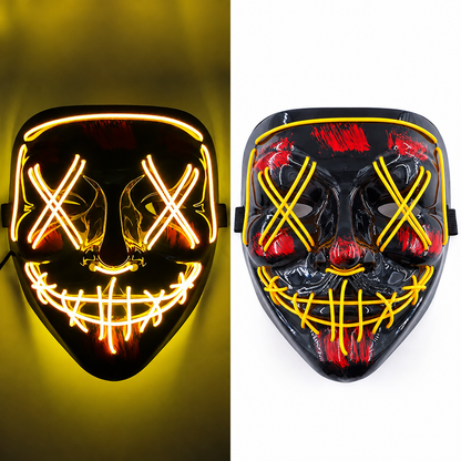 Jacob | Light-Up Halloween LED Purge Mask with Neon Glow