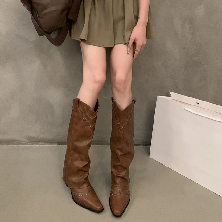 Natalie | Women’s Elegant Studded Cowboy Boots