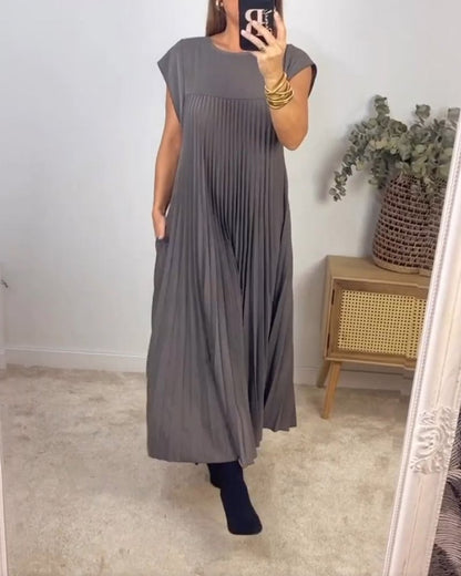 Laurel | Women's Elegant Pleated Maxi Dress
