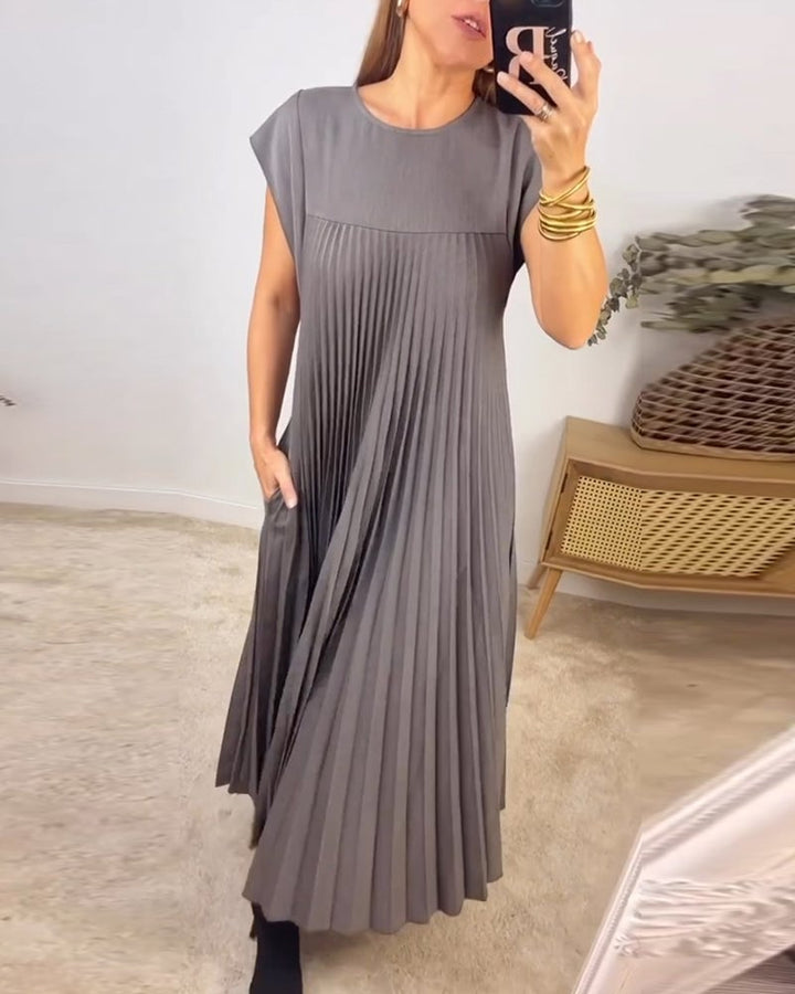 Laurel | Women's Elegant Pleated Maxi Dress