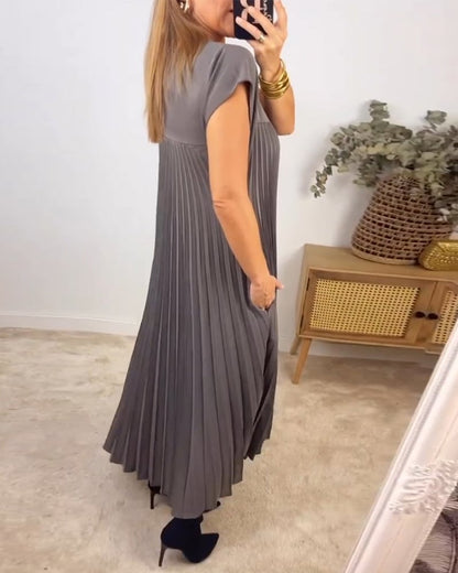 Laurel | Women's Elegant Pleated Maxi Dress