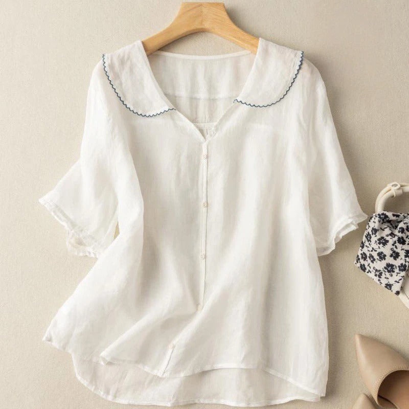 Chloe | Women's Elegant Linen Blouse