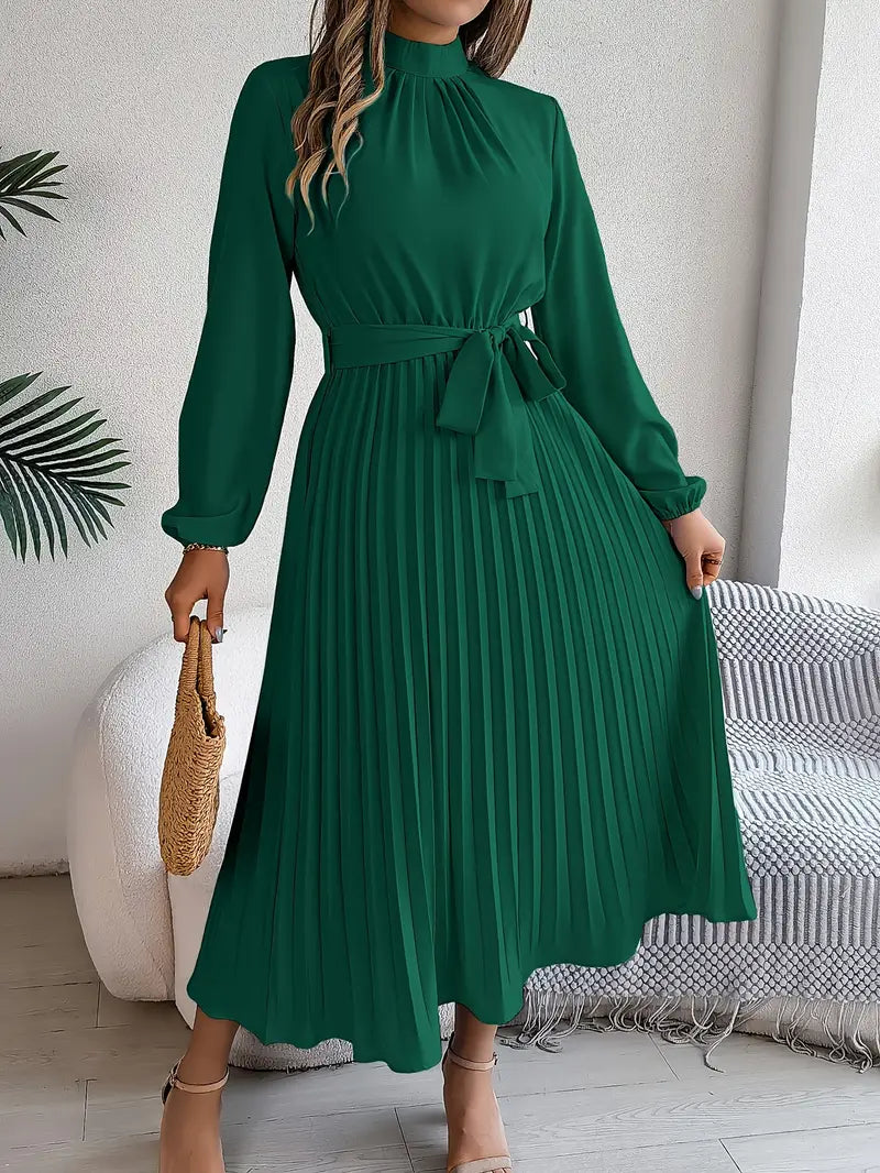 Laura | Women’s Evening Pleated Midi Dress