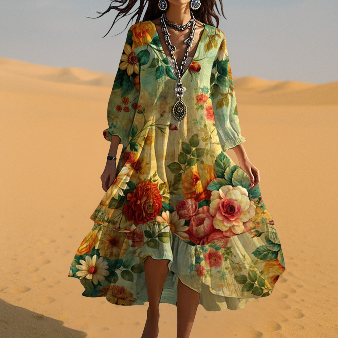 Salome | Women's Summer Floral Midi Dress